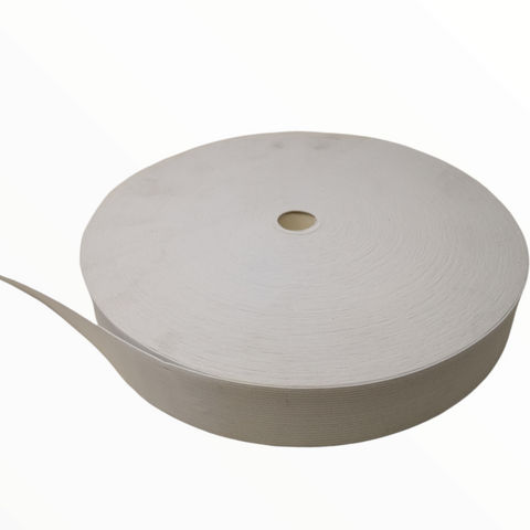 Rollo de resorte elástico blanco 38mm x 50m