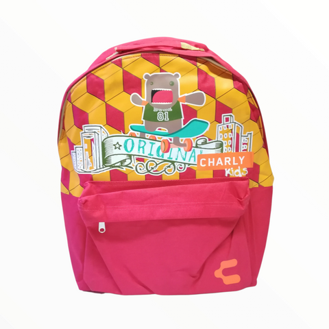 Mochila Roja infantil Charly kids Escolar 44x37x13 cm