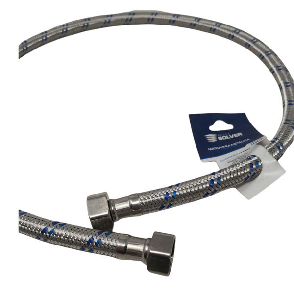 10 Manguera flexible Lavabo Fregadero 1/2x1/2x100cm solver