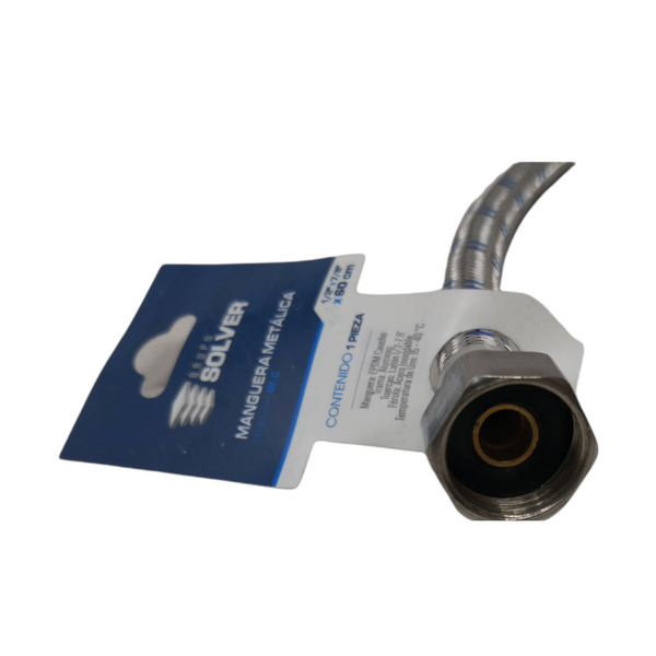 Manguera flexible para WC 1/2"x7/8"x 60cm solver