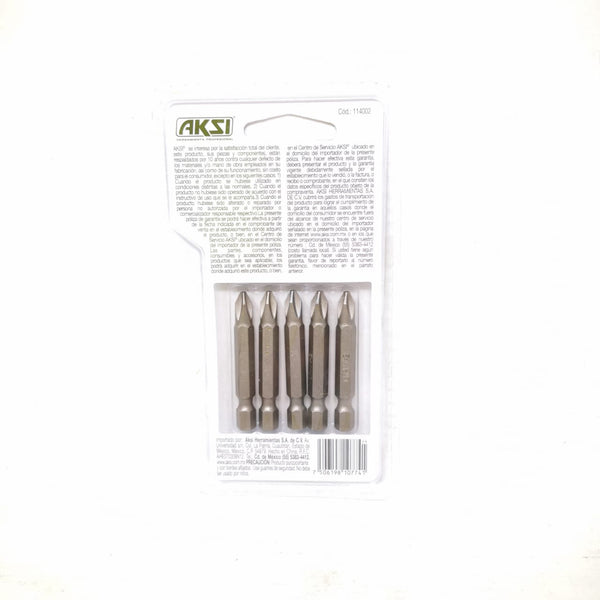 Juego De 5 Puntas Para Desarmador De Cruz Aski 2” Modelo 114002