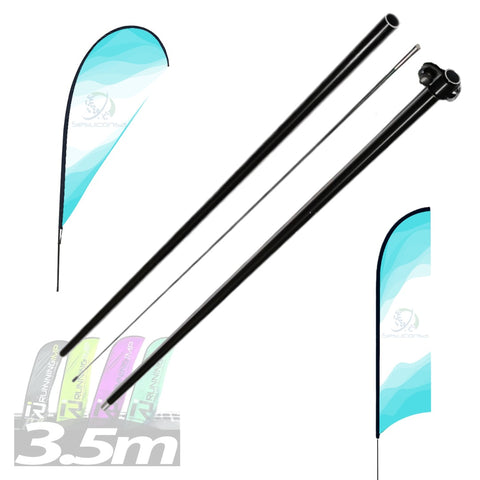 1 Asta De Bandera 3.5m Flag Banner Feather Flag Pole