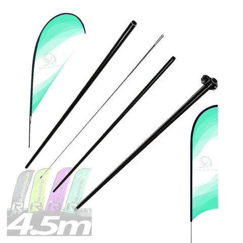 1 Asta De Bandera 4.5m Flag Banner Feather Flag Pole