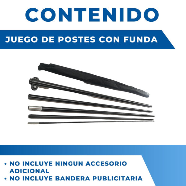 1 Asta de bandera 5.5m aluminio + fibra de vidrio