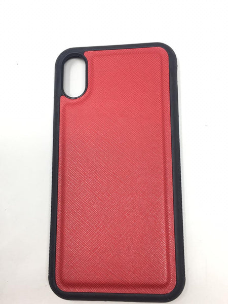 Funda Dura Generica para iPhone X Celular Piel Saffiano Colores