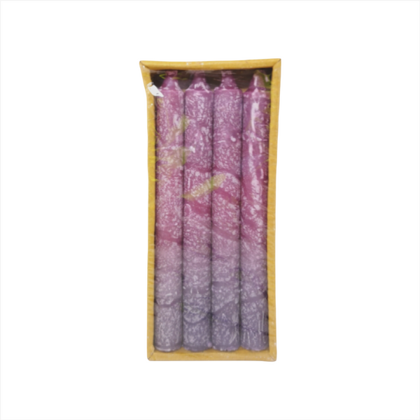 Kit 4 Velas De Cera Largas 2 Colores