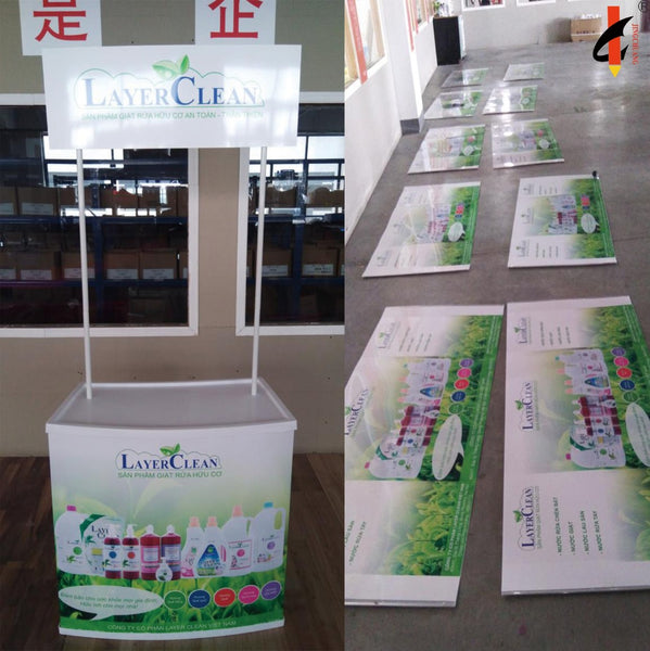 1.1 Demo stand Modulo Portatil Plastico PVC Sin Publicidad