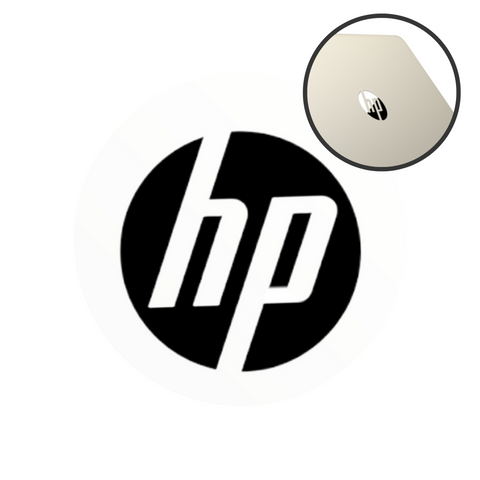 Calcomania 5cm Logo Hp Negro Adhesivo 10 Pzas