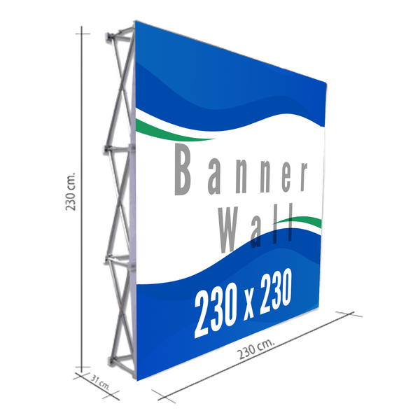 1.1 Muro Publicitario Skyline Pared Grafica Reforzado Wall Banner 2.30x2.30