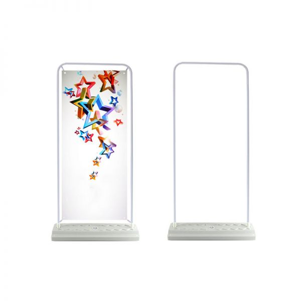 1.1 Porta Publicidad Banner Exterior Con Base Contrapeso De Agua