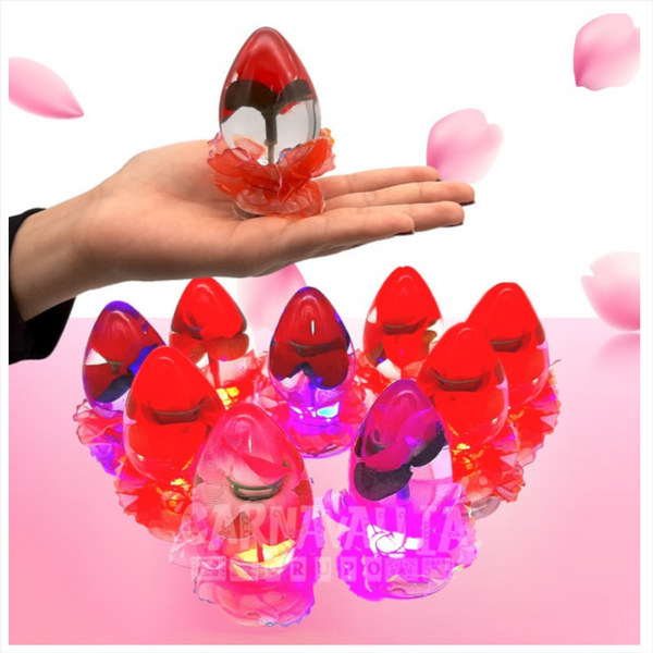 Rosas Encapsuladas en Agua Luz Led Pack 12pz San Valentin